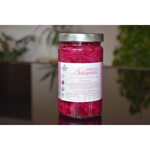 Nagy-Fermentált Lila hagymás Lila káposzta 720ml